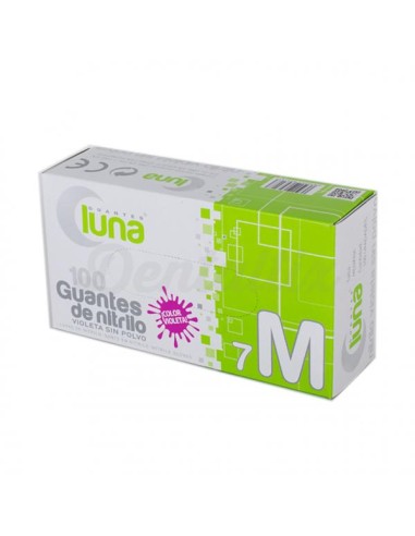 Guantes de Látex sin polvo - caja (100 uds) - Luna
